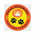 Please Keep 1M Distance - Lion 26cm Round 3pcs
